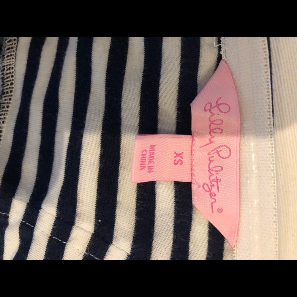 LILLY PULITZER | fun halter dress navy stripe cute - Picture 3 of 6